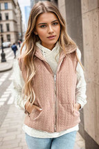 Zip Up Pocketed Vest Coat - £34.02 GBP