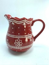 HARRY &amp; DAVID RED PITCHER Raised Design And 32146 - $44.54