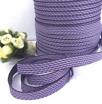 3/8&quot; 10mm wide - 10 yds Grayish Purple w/ Purple Stripes Twill Tape TR32 - £7.12 GBP