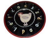Becky Denny COCKADODDLE! Chicken Rooster 12&quot; Deviled Egg Platter Plate Dish - £14.37 GBP