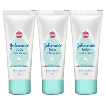 Johnson&#39;s Baby Milk Cream 100g (Pack of 3)  |  free shipping - £21.17 GBP