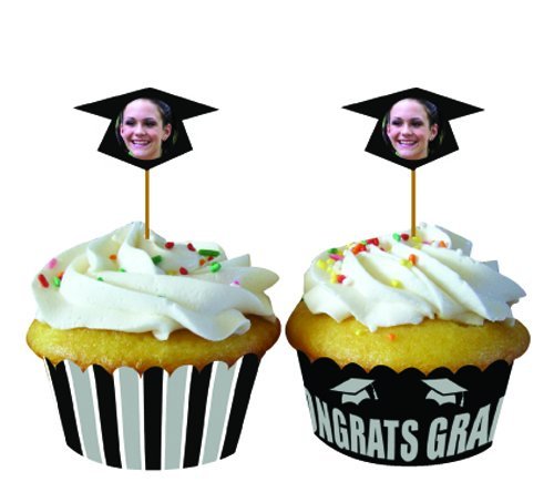 Creative Converting 12 Count Personalization Grad Cupcake Wrappers with ... - $2.21