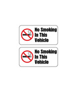 2 Pack NO SMOKING IN THIS VEHICLE Car Window Bumper Warning Vinyl Sticke... - $4.09 CAD