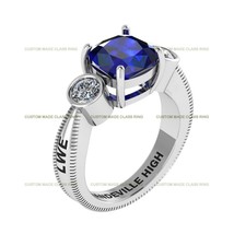 Personalized Cushion Cut, Round Cut Moissanite Ring Graduation Gift S925 for Her - $121.54