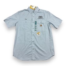 New Carhartt Force Relaxed Fit S/S Ridgefield Work Shirt Pale Blue Sz M “Clay” - £19.43 GBP