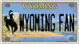 Wyoming Fan Novelty Mini Metal License Plate Tag - £11.91 GBP