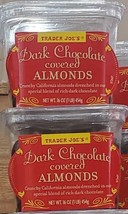 2 Pack Trader Joe&#39;s Dark Chocolate Covered Almonds No Gluten Or Sodium - £21.36 GBP