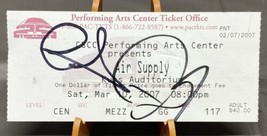 Air Supply Autographed Signed Ticket Stub - $28.04