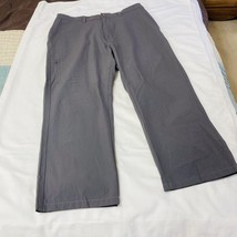 Travelsmith Men&#39;s Brown Flat Front Pants 36W Nylon Slacks Comfort Pockets - $19.88