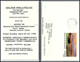 US Postal Card - Golden Philatelics, Long Island City, New York to Tempe... - $2.96