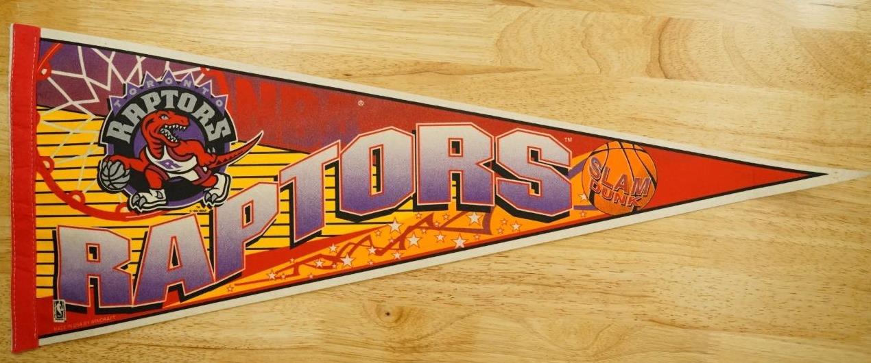 Primary image for Vintage Wincraft Sports Pennant NBA Basketball Toronto Raptors 1994-95