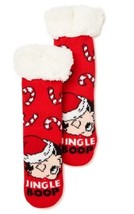 Betty Boop Jingle Boop Fuzzy Babba Long Christmas Socks Red Size 4 - 10 New - $15.79