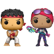 Street Fighter x Fortnite Ryu &amp; Brite Bomber US Exc Pop! 2pk - £39.39 GBP