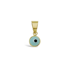 Real 14k Gold Evil Eye Protection Pendant Charm - £27.24 GBP