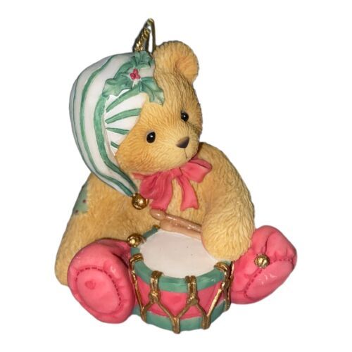 Vintage 1999 Cherished Teddies Bear With Drum Ornament Figurine 546550 - $4.00