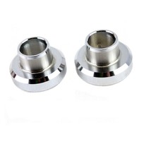 Harley Chrome Fork Neck Cups w/Races FLH 49-84 FX 71-84 FXST 84-87 Repl.... - £38.91 GBP