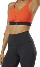 NWT $60 Womens New Reebok XS S Sports Bra Red BLack Molded Cups PureMove... - £47.48 GBP