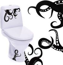 15 Pieces Kraken Octopus Toilet Tentacles Wall Decals Decor Sticker Octopus Toil - £10.23 GBP