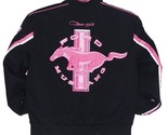  Authentic Ford Mustang Women Cut Cotton Twill Black Pink Jacket JH Desi... - $149.99