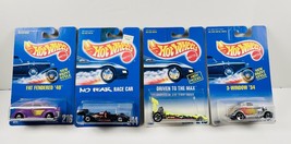 Lot 4 - 1991 Hot Wheels: &#39;40 Fat Fendered, Race Car, Dragster &amp; &#39;34 3-Wi... - $20.58