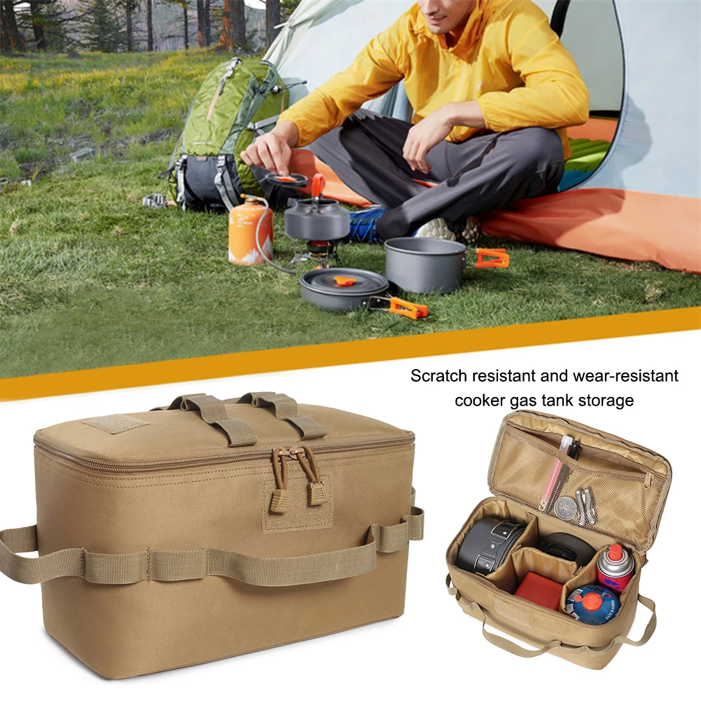 Sporting Camping Storage Bag picnic basket outdoor camping Lamps Gas Stove Gas C - £23.51 GBP