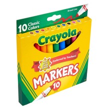 Crayola Broad Line Markers-Classic Colors - 10/Pkg - £17.51 GBP