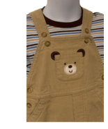 Carters Baby Boy 12 Months Cargo Corduroy Coveralls Khaki Bear - £6.22 GBP