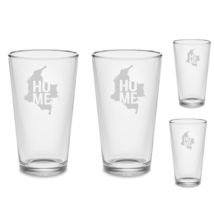 SET Colombia Home Custom Pint Beer Etched Glasses Tumblers Drinkware - $42.08+