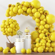 129Pcs Yellow Balloons Different Sizes 18 12 10 5 Inch For Garland Arch, Yellow  - £16.11 GBP