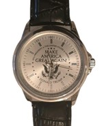 Donald Trump Make America Great Again Novelty Black Leather Quartz Watch POTUS