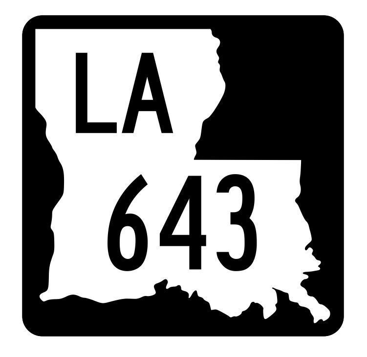 Louisiana State Highway 643 Sticker Decal R6028 Highway Route Sign - $1.45 - $15.95