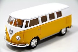 5&quot; Classic 1962 Volkswagen Bus Van Diecast Model Toy 1:32 VW- Yellow - £20.65 GBP