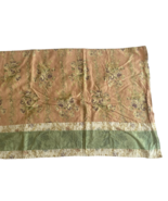 JCP Home Collecton Valance (1) Fabric Coral Peach Pink Roses Green Cotta... - $553.11 MXN