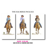 AMERICAN COWGIRLS - Signature Series Giclee Prints - "THE ELK RIDGE PACKAGE"   - $615.00