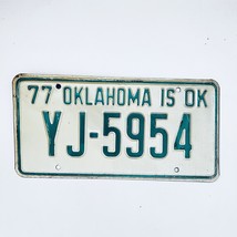 1977 United States Oklahoma Oklahoma County Passenger License Plate YJ-5954 - £14.73 GBP