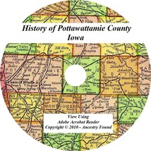 1907 History &amp; Genealogy Pottawattamie County Iowa Council Bluffs Ia Families - £4.61 GBP