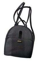 Mini Backpack Purse Black Adjustable Straps Gold Hardware Womens Girls U... - £15.47 GBP