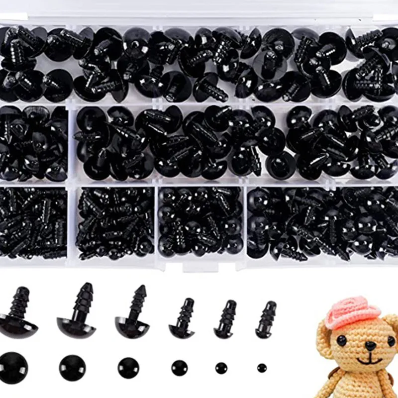 50/100pcs Eyeball Black Plastic Plush Safety Eyes Amigurumi for Toys Kid... - $2.26 CAD