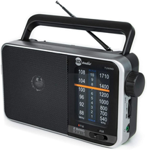 Home Vintage Portable AM/FM Desktop Radio, Battery Operated, or AC Power, | Head - £22.55 GBP