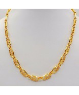 22 Kt Yellow Link Chain With Hallmark Sign Necklace Indian Unisex Jewellery - £1,717.54 GBP+