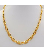 22 Kt Yellow Link Chain With Hallmark Sign Necklace Indian Unisex Jewellery - $45,149.77 MXN+