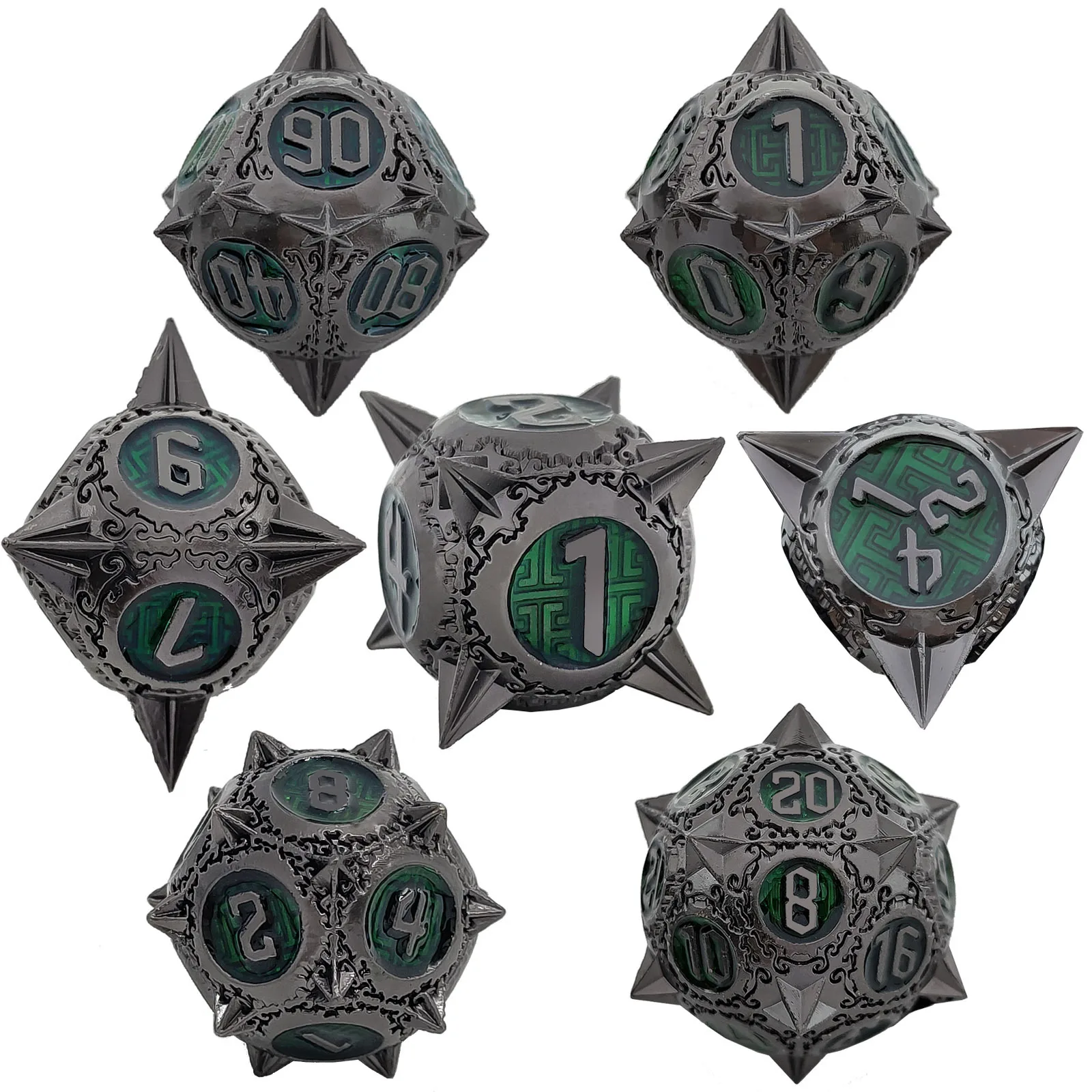 7Pcs/Set  For DND Dice D&amp;D D4 D6 D8 D10 D% D12 D20 Polyhedral Games Dice Set For - £178.24 GBP