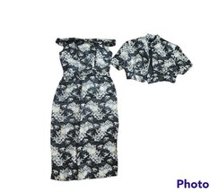 Vtg 50-60s Silk black asian Hourglass off shoulder Dress &amp; Jacket Suit S... - $94.05