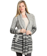 M-Rena Super Soft Striped Shawl Collar Sweater - £25.52 GBP