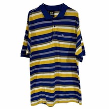 Drunken Monkey Button Up Mens Sz Large Blue Yellow White Stripes Vintage... - $18.19