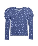 Aqua Big Kid Girls Puff Sleeve Top,Blue/White,Medium - £23.79 GBP