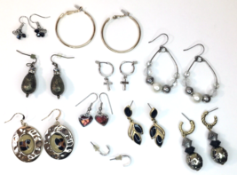 Estate Cleanout EARRING LOT All for Pierced Ears 10 Pairs  - £12.55 GBP