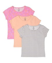 $30 One Step Up Pink Hearts Gray Stripes Short-Sleeve Tee Set Size S(4) ... - £5.90 GBP