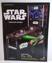 Star Wars Premium Edition Pinball FLYER Original Artwork Space Sci-Fi 8.... - £25.07 GBP