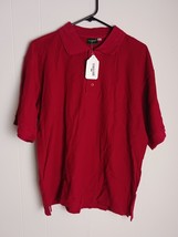 T. LEGEND MAROON SHORT SLEEVE POLO SHIRT MEN&#39;S SIZE M NWT - $277.88 MXN